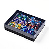 Handmade Lampwork Wide Band Rings RJEW-Q150-M02-B-2