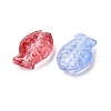 Spray Painted Transparent Glass Beads EGLA-L047-04-2