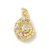 Brass Micro Pave Clear Cubic Zirconia Pendants KK-U046-02G-02-1