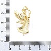 Brass Micro Pave Clear Cubic Zirconia Pendants KK-Z150-22G-01-3