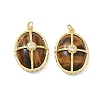 Natural Tiger Eye Pendants GG-CBAB1AA-01B-G03-1