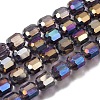 Electroplate Transparent Column Glass Beads Strands EGLA-A043-02-HP02-1