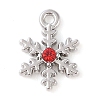 Alloy with Rhinestone Pendants ALRI-U001-02D-01-1