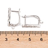 Rack Plating Brass Cubic Zirconia Hoop Earring Findings KK-S374-04P-02-3