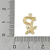 Brass Crystal Rhinestone Letter Links Connector Charms KK-S395-06G-P-3