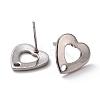 Non-Tarnish 201 Stainless Steel Stud Earring Findings X-STAS-K241-17P-2