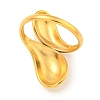 Ion Plating(IP) Teardrop 304 Stainless Steel Open Cuff Finger Rings for Women RJEW-P114-03G-3