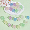 24Pcs 6 Colors Drusy Cube Resin Rhinestone Beads RESI-PA0001-43B-7