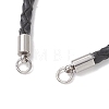3MM Round Braided Leather Bracelet Making AJEW-JB01541-3