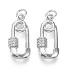 Brass Micro Pave Cubic Zirconia Pendants ZIRC-S061-176P-NF-1