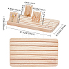 1Pc Rectangle Wooden Finger Ring Organizer Slotted Display Stands ODIS-DR0001-03-2