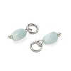 Natural Glass Pendants PALLOY-JF06036-2