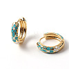 Flower Enamel Hoop Earrings LS-EJEW-G290-03G-E-3
