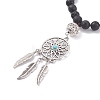 Gemstone Mala Beads Necklace NJEW-JN03813-4