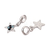 Alloy Colorful Rhinestone European Dangle Charms FIND-Q121-04P-2