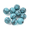 Dyed Synthetic Turquoise Sphere Beads GG-CBA391B-02B-01-1