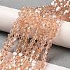 Transparent Electroplate Glass Beads Strands LS-GLAA-F029-4mm-A12-4