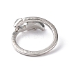 Alloy Wing Open Cuff Ring for Women RJEW-K239-17D-AS-2