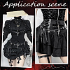 1Pc Gothic Theme Alloy Heart Cross Rose Flower Rivet Pendant Waist Belly Chains NJEW-BM0001-06-5