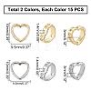   30Pcs 2 Colors Brass Bead Frames KK-PH0003-62-4