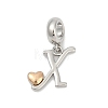 Brass European Dangle Charms KK-Z097-01X-GP-1