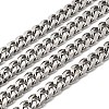 Tarnish Resistant Men's Jewelry Making 201 Stainless Steel Curb Chains CHS-A003B-2.5mm-1