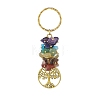 Chakra Natural Gemstone Chip Pendant Keychain KEYC-JKC00414-03-1