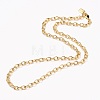 Brass Cable Chain Necklaces NJEW-H206-15G-2