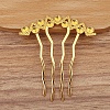 Alloy Hair Comb Findings PW-WG0DDBA-02-1