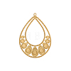 Teardrop 304 Stainless Steel Pendants Cabochon Settings STAS-OY007-06G-1