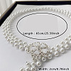 White Plastic Imitation Pearl Beaded Belly Chains WG08E5B-01-4