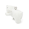 Flocky Opaque Resin Pendants RESI-G105-06C-2