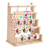 5-Tier Wood Jewelry Display Risers for Bracelets Necklaces Watches ODIS-WH0038-339B-1