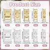 24Pcs 12 Styles Eco-Friendly Brass Watch Band Clasps KK-DR0001-65-2