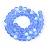 Frosted Transparent Glass Beads Strands GLAA-T032-T8mm-MBB04-2
