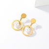 Elegant Stainless Steel Classic Pearl Stud Earrings for Women JQ6897-1