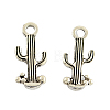 Tibetan Style Alloy Cactus Pendants TIBEP-3932-AS-FF-1
