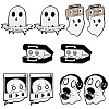 10Pcs 5 Styles Ghost with Word & Musical Instruments & Radio & Headset Enamel Pin JEWB-CP0001-08-1