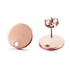 Ion Plating(IP) 304 Stainless Steel Stud Earring Findings LS-STAS-K184-01-03RG-2