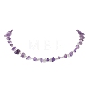 Natural Amethyst Chip Beaded Necklaces NJEW-JN05140-02-2