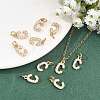 SHEGRACE Brass Micro Pave Clear Cubic Zirconia Pendants XGRQ29929-394G-C-5