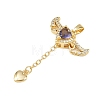 Brass Micro Pave Cubic Zirconia Pendants KK-B161-12G-03-2