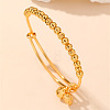 Adjustable Brass Charm Bangles WGD0058-06-1