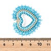 Glass Seed Beaded Pendants PALLOY-MZ01385-01-3