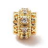 Brass Micro Pave Cubic Zirconia European Beads KK-M233-25G-2