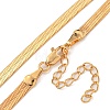 Brass Flat Snake Chain Necklaces for Women NJEW-U011-13G-2
