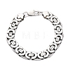 304 Stainless Steel Byzantine Chain Bracelets for Women Men BJEW-R018-22P-02-2