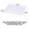 2Pcs Transparent Plastic 28 Grids Bead Containers CON-CJ0001-20-2