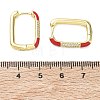 Brass Micro Pave Cubic Zirconia Hoop Earrings KK-CBA98BA-01G-A-5