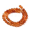 Round Natural Red Agate Bead Strands G-M257-8mm-26-6